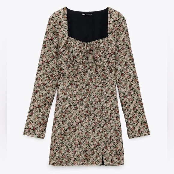 Zara Dresses & Skirts - Zara Rose Floral Print Mini Dress Medium